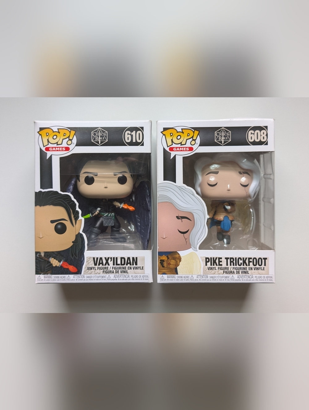 Funko Pop! Critical Role Vax'ildan & Pike Trickfoot Vinyl Figures Duo